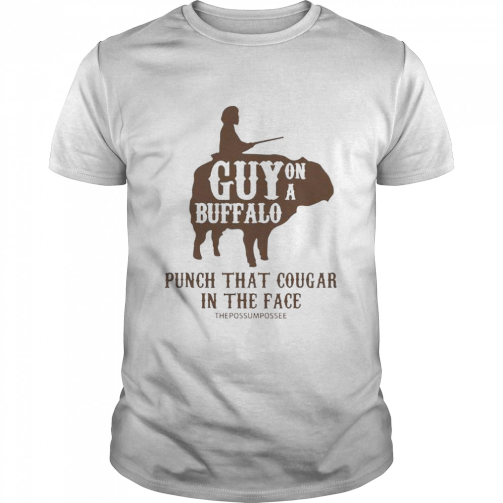 Guy on a buffalo punch that cougar in the face thepossumpossee T-shirt Classic Men's T-shirt
