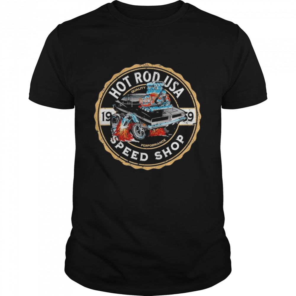 Hot rod usa classic muscle car cartoon 2022 shirt