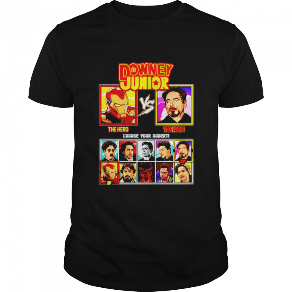 downey Junior fighting Iron man The hero vs The meme shirt Classic Men's T-shirt