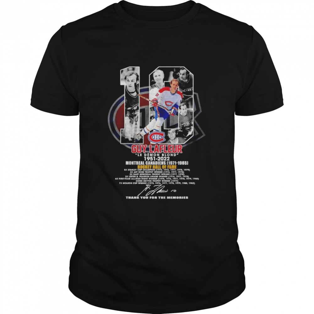 10 Guy Lafleur 1951 2022 Montreal Canadiens Hockey Hall of Fame shirt