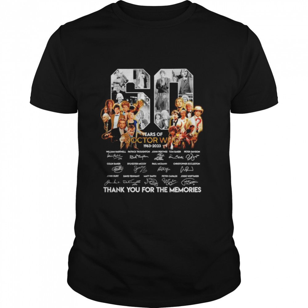 60 years of Doctor Who 1963 2023 thank you for the memories shirt
