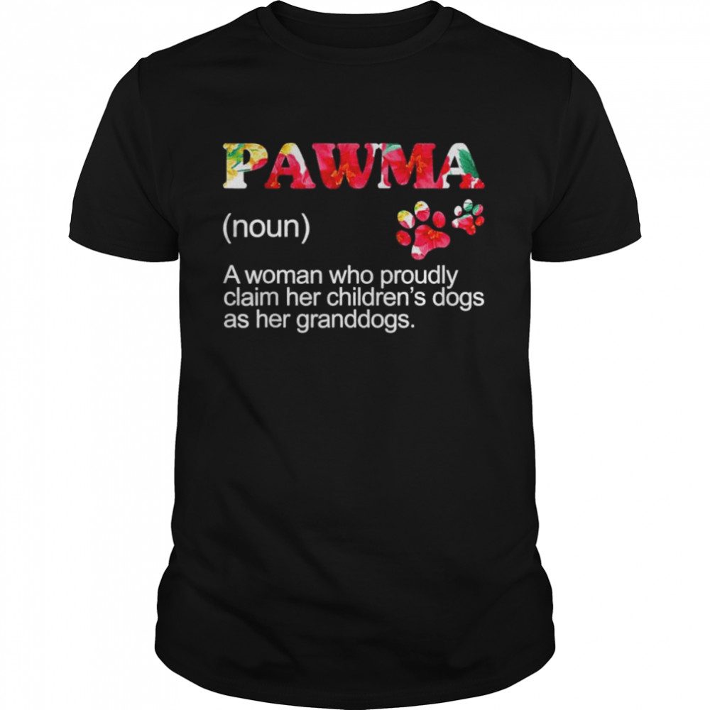 Floral pawma grandogs grandma dog mothers day shirt