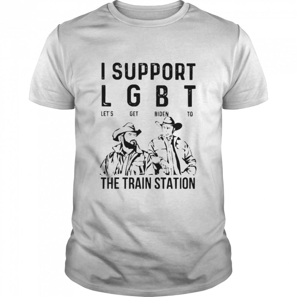 I support LGBT let’s get Biden to the train station shirt