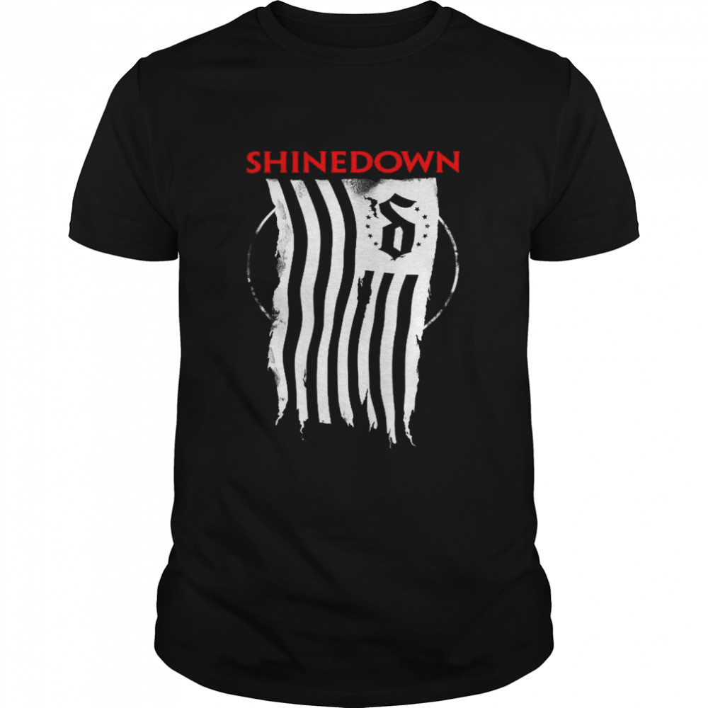 Shinedown Shredded Flag Shirt