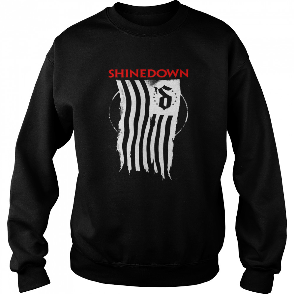 Shinedown Shredded Flag  Unisex Sweatshirt