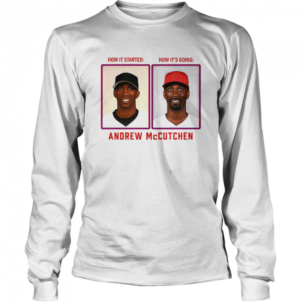 Andrew McCutchen Then and Now shirt Long Sleeved T-shirt