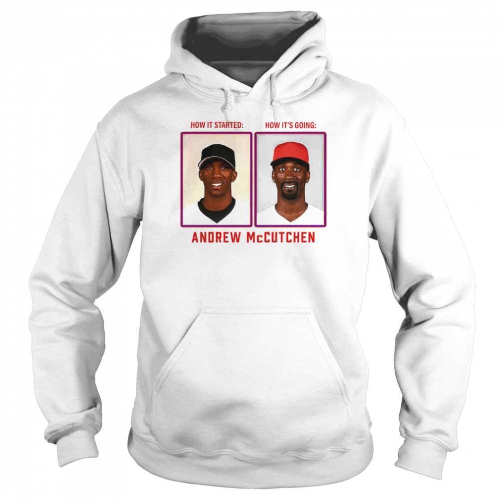 Andrew McCutchen Then and Now shirt Unisex Hoodie