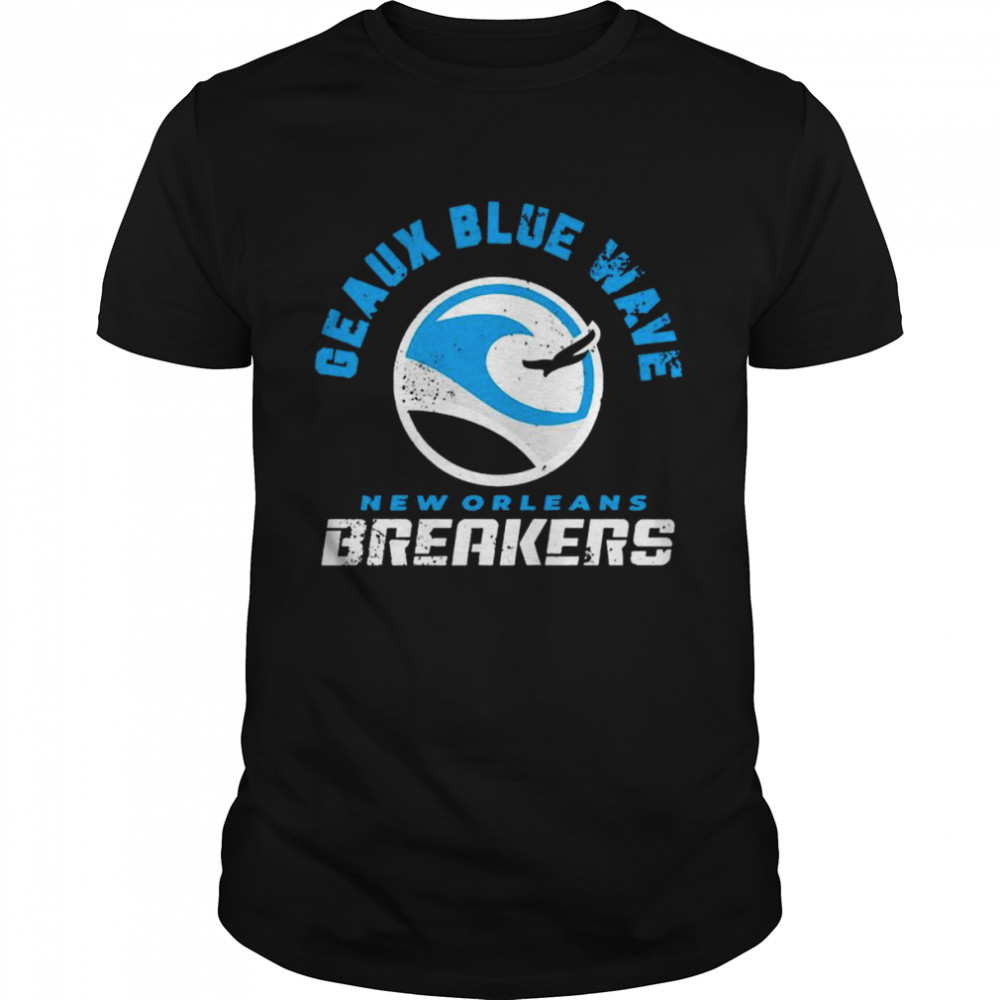 new Orleans Breakers Geaux Blue Wave T-shirt