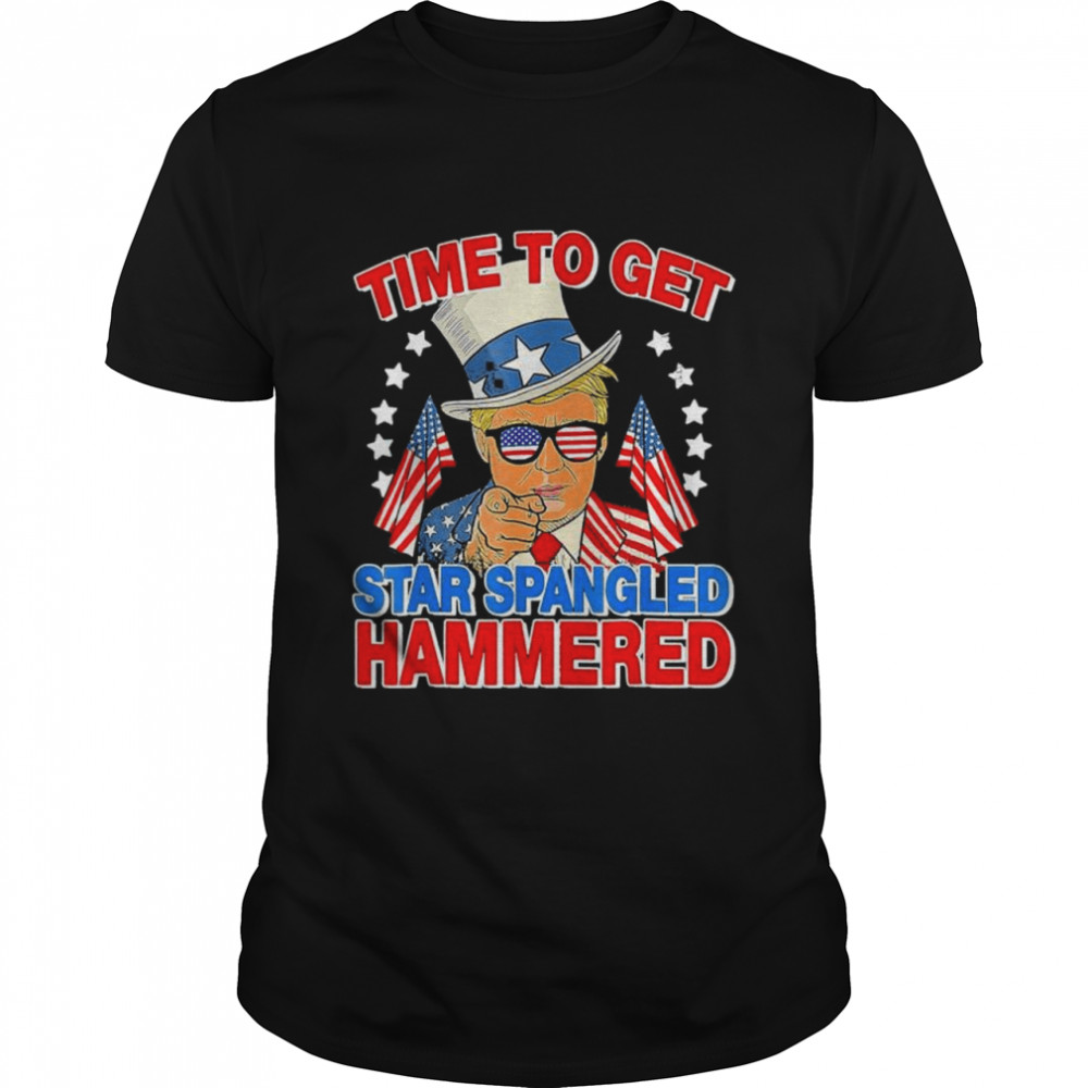 Donald drunk Trump 4th of july drinking presidents shirt Classic Men's T-shirt