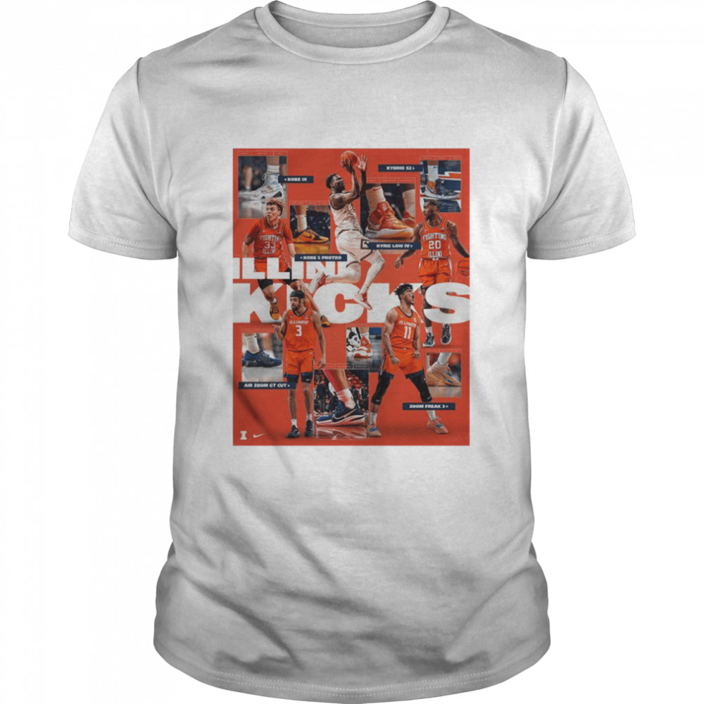 Illinois Basketball Illini Kicks shirt Classic Men's T-shirt