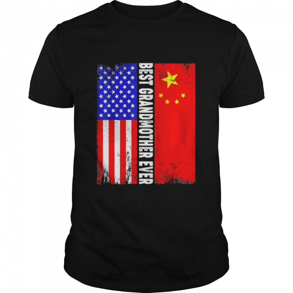 American flag and China flag best grandmother ever family shirt Classic Men's T-shirt