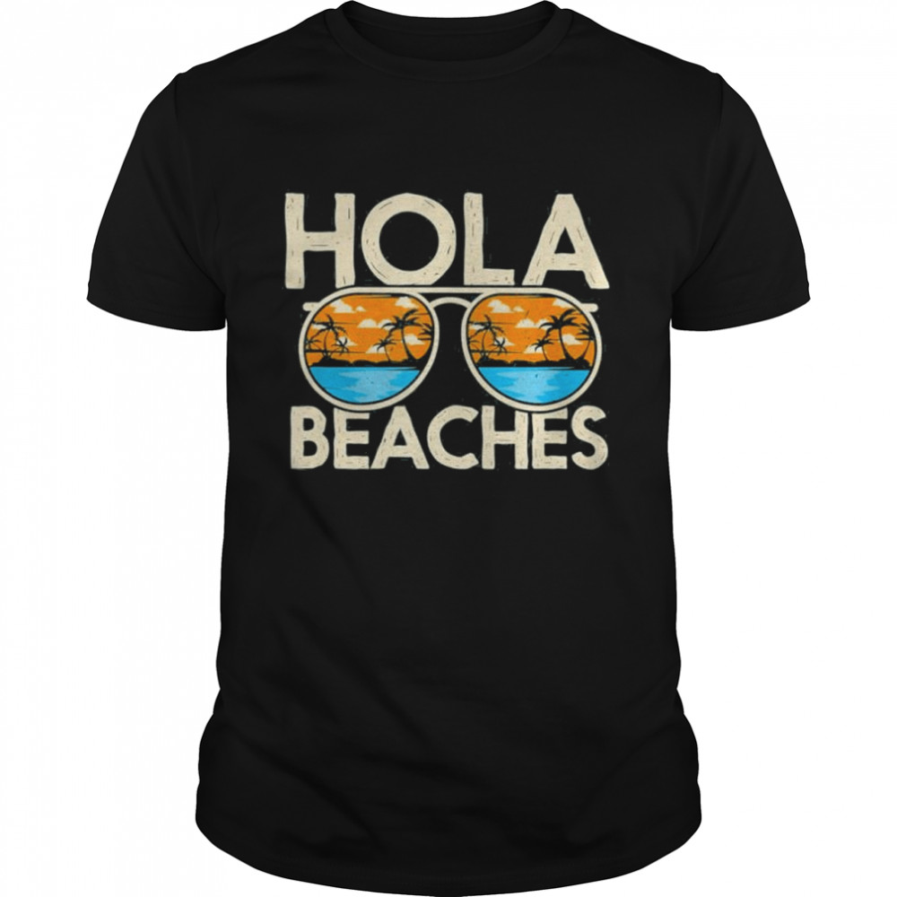 Hola vacation summer tropical getaway beach beaches shirt Classic Men's T-shirt