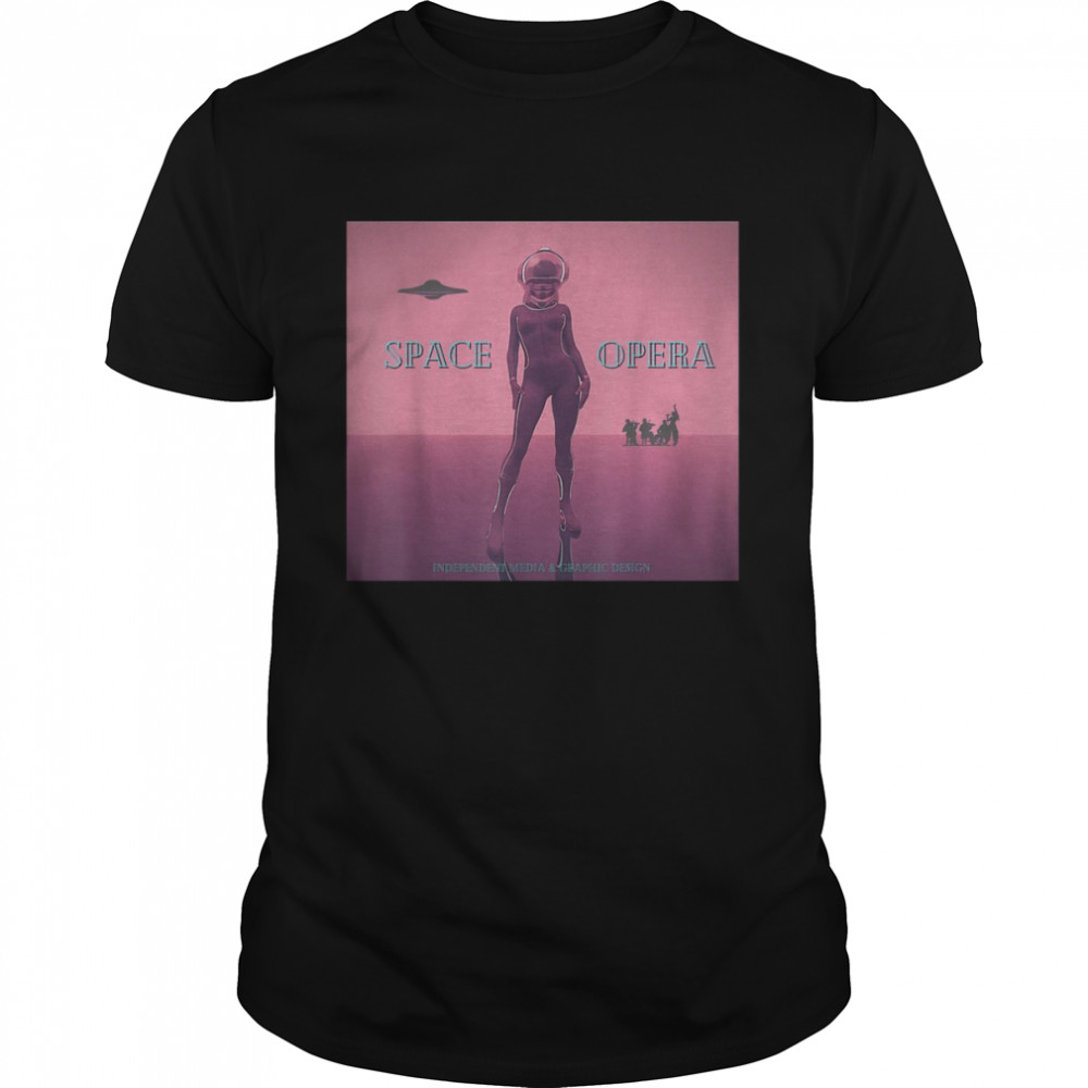 Space Opera Retro Cyberpunk Design  Classic Men's T-shirt