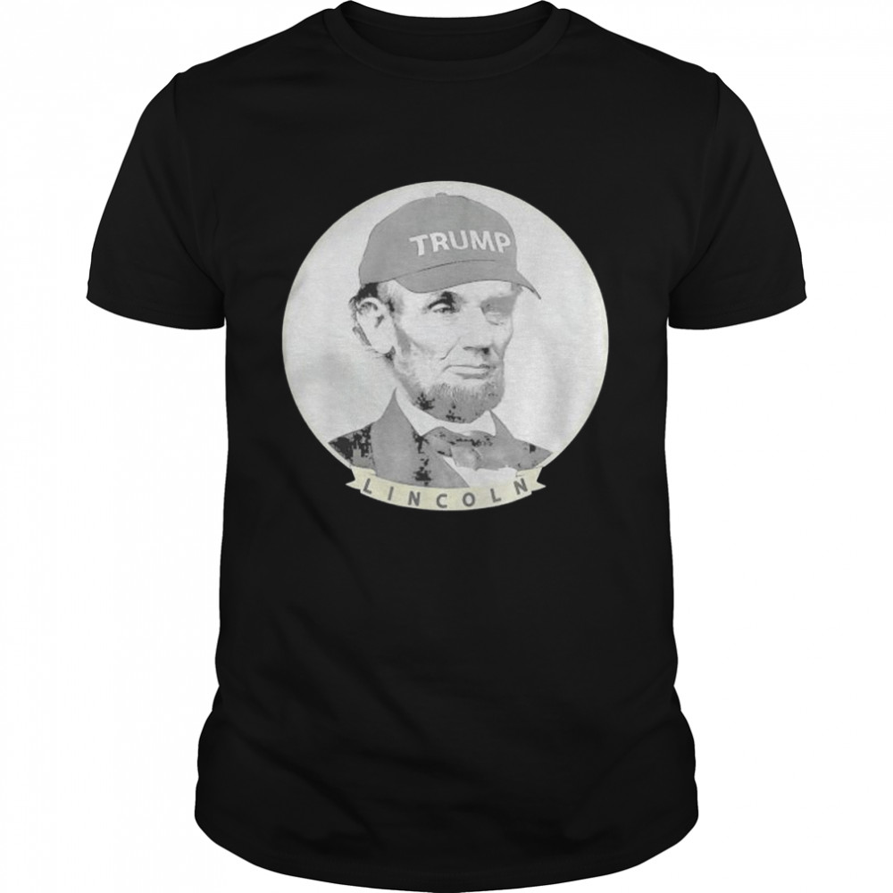 Lincoln wearing Trump hat abe merica abraham shirt Classic Men's T-shirt