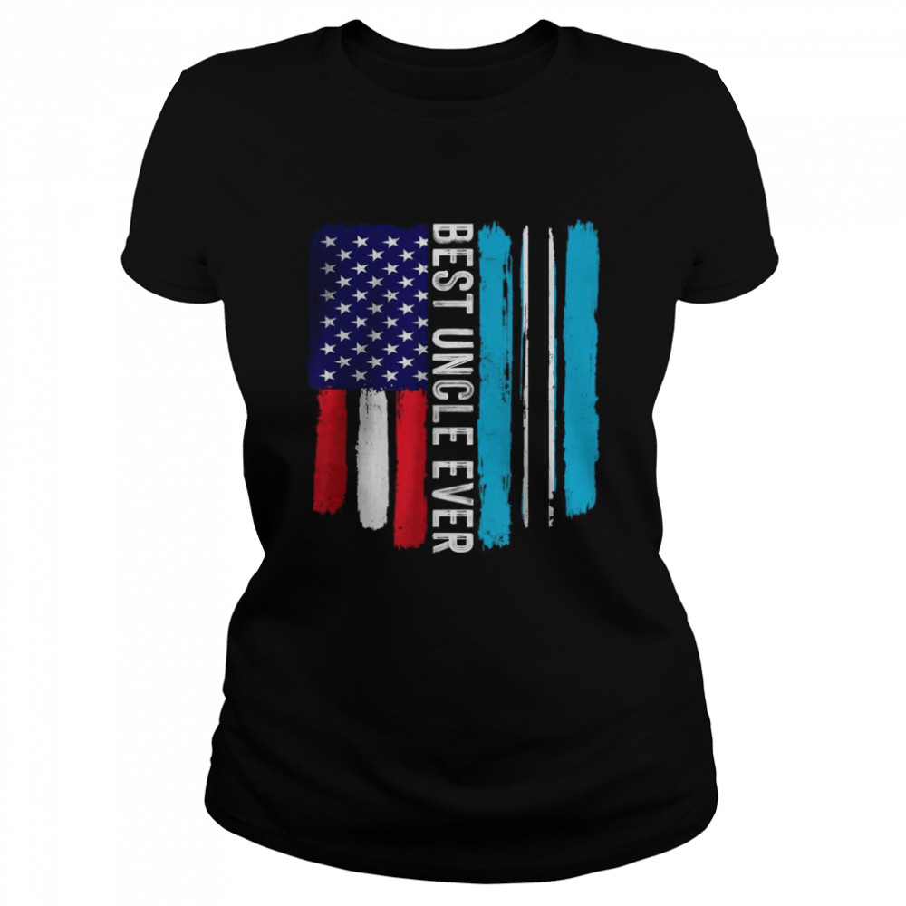 American Flag & Botswana Flag Best Uncle Ever Family T- Classic Women's T-shirt