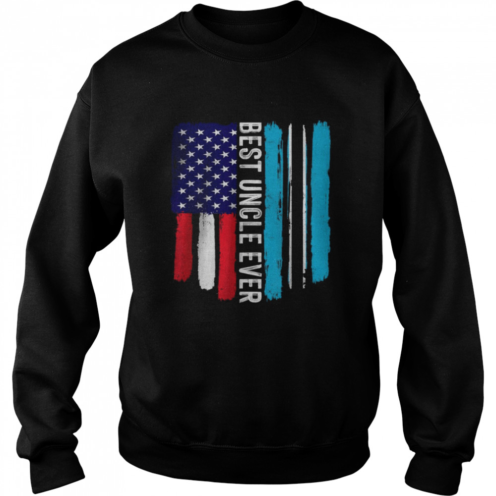 American Flag & Botswana Flag Best Uncle Ever Family T- Unisex Sweatshirt