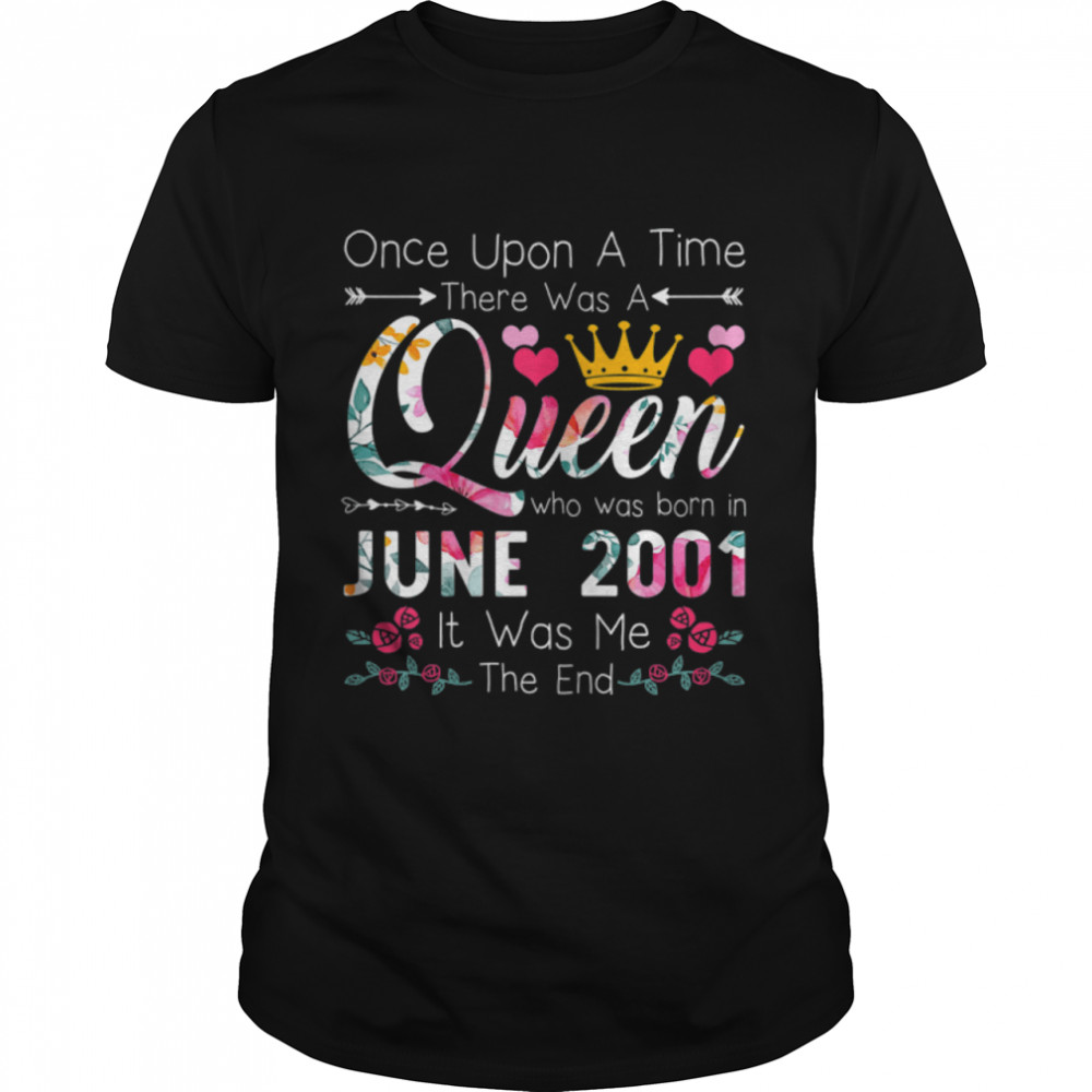 21 Years Old Girls 21st Birthday Queen June 2001 T- B0B14XPGR2 Classic Men's T-shirt