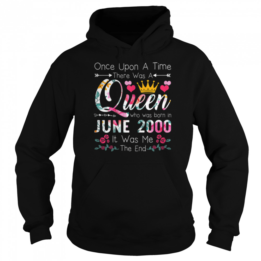 22 Years Old Girls 22nd Birthday Queen June 2000 T- B0B14Z88F3 Unisex Hoodie