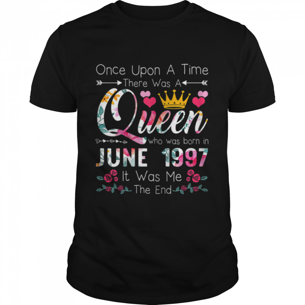 25 Years Old Girls 25th Birthday Queen June 1997 T-Shirt B0B14XBRML