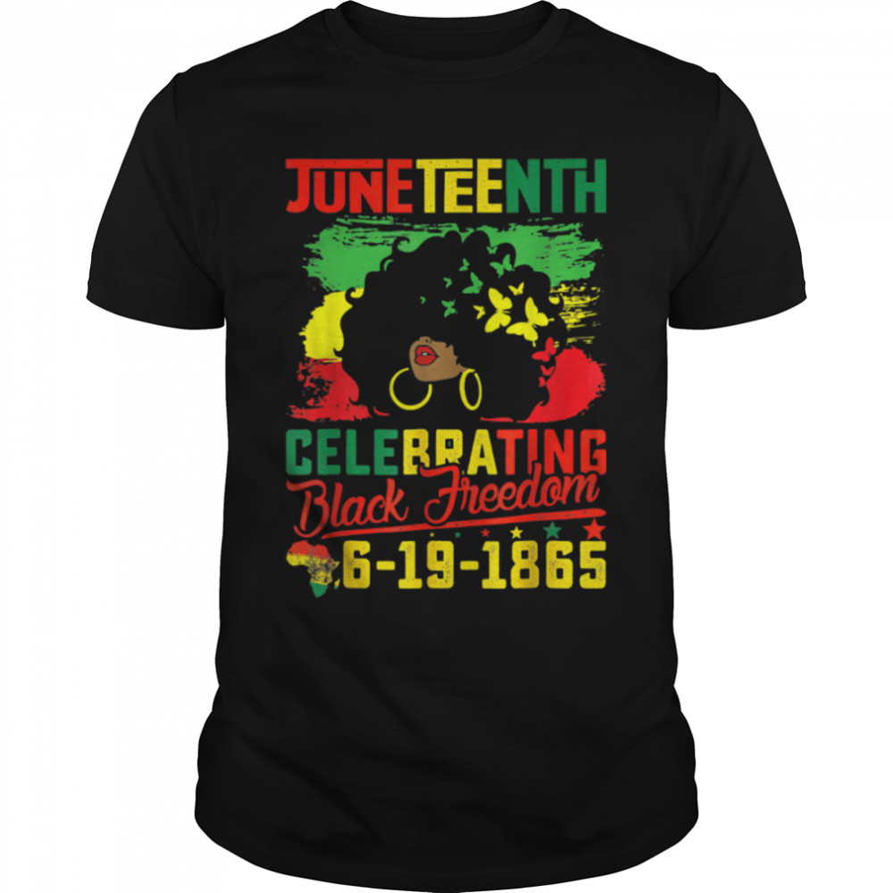 Black History Juneteenth Independence Day Strong Black Queen T-Shirt B0B14VV1LB