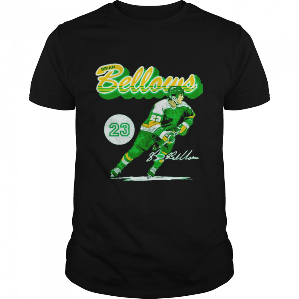Brian Bellows Minnesota Hockey Signatures Shirt