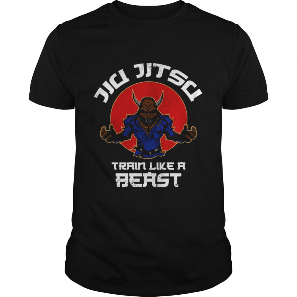 Distressed Jiu Jitsu, Japanisch, BJJ Grappling MMA Oni Demon Langarmshirt Shirt