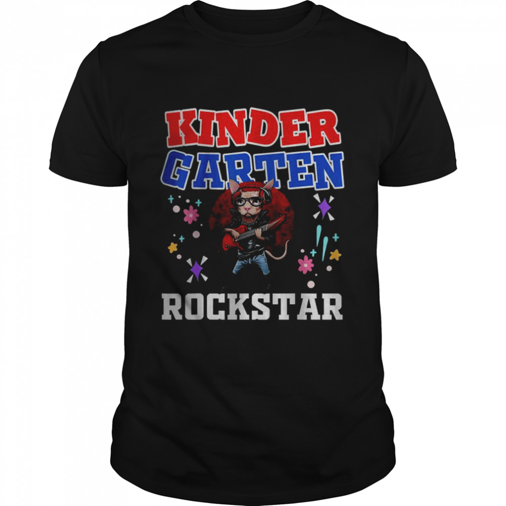 Kids Kindergarten Rock and Roll Star School Grads 2022 T-Shirt