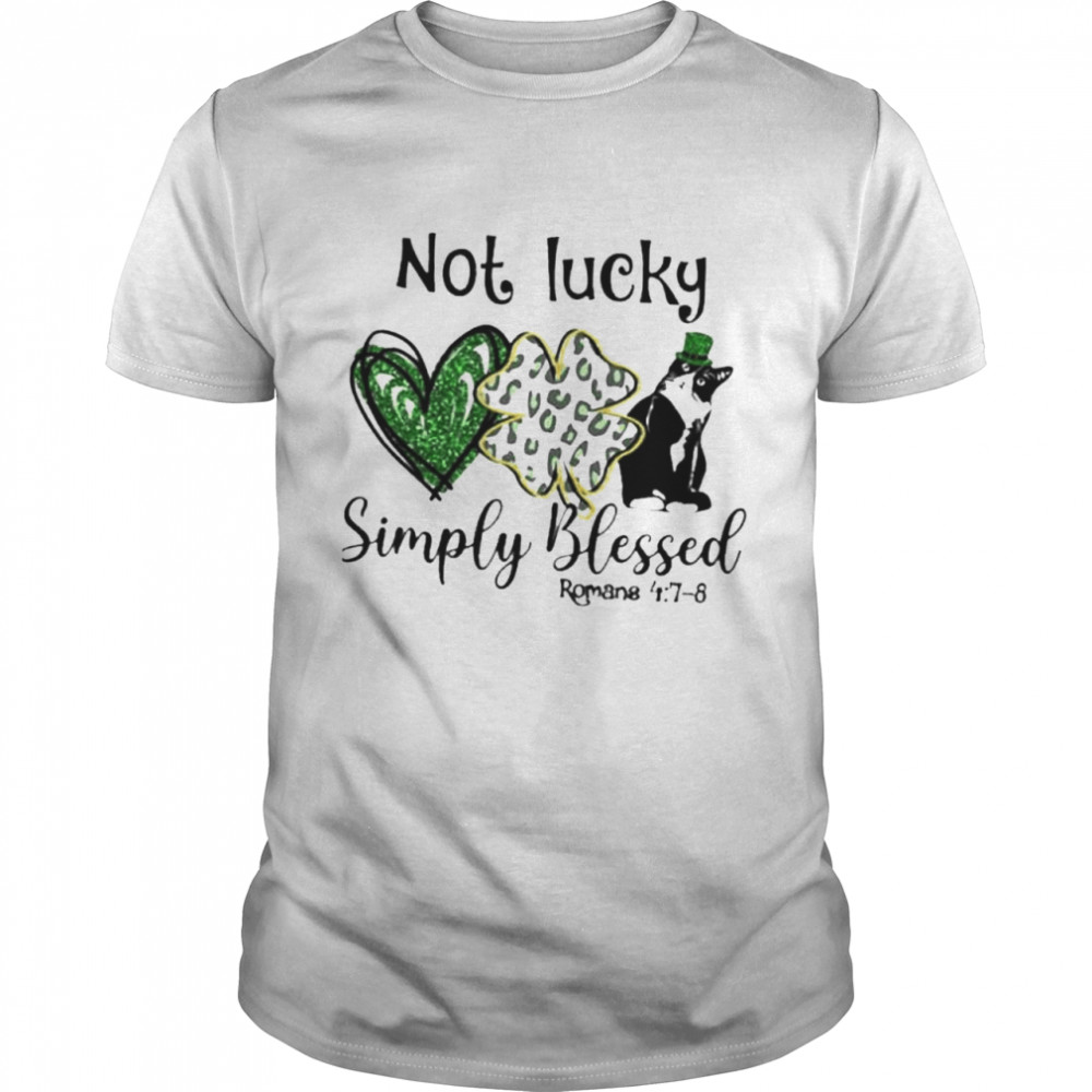 Not lucky simply blessed cat shirt Classic Men's T-shirt
