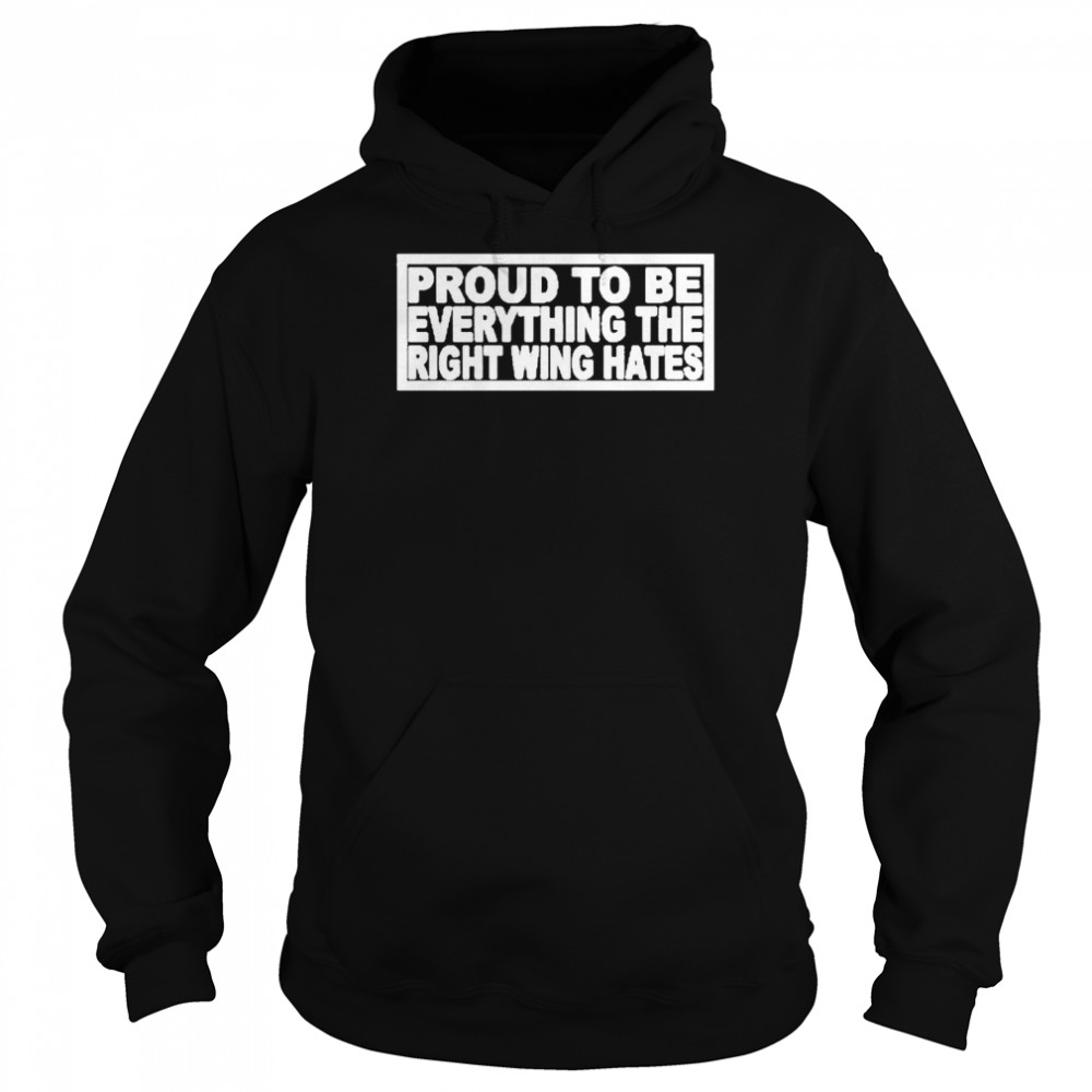 Proud to be everything the right wing hates ryan shead shirt Unisex Hoodie