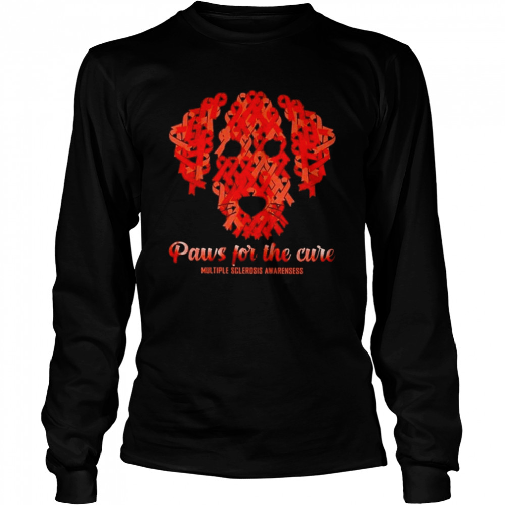 Dog pays for the cure multiple sclerosis awareness shirt Long Sleeved T-shirt