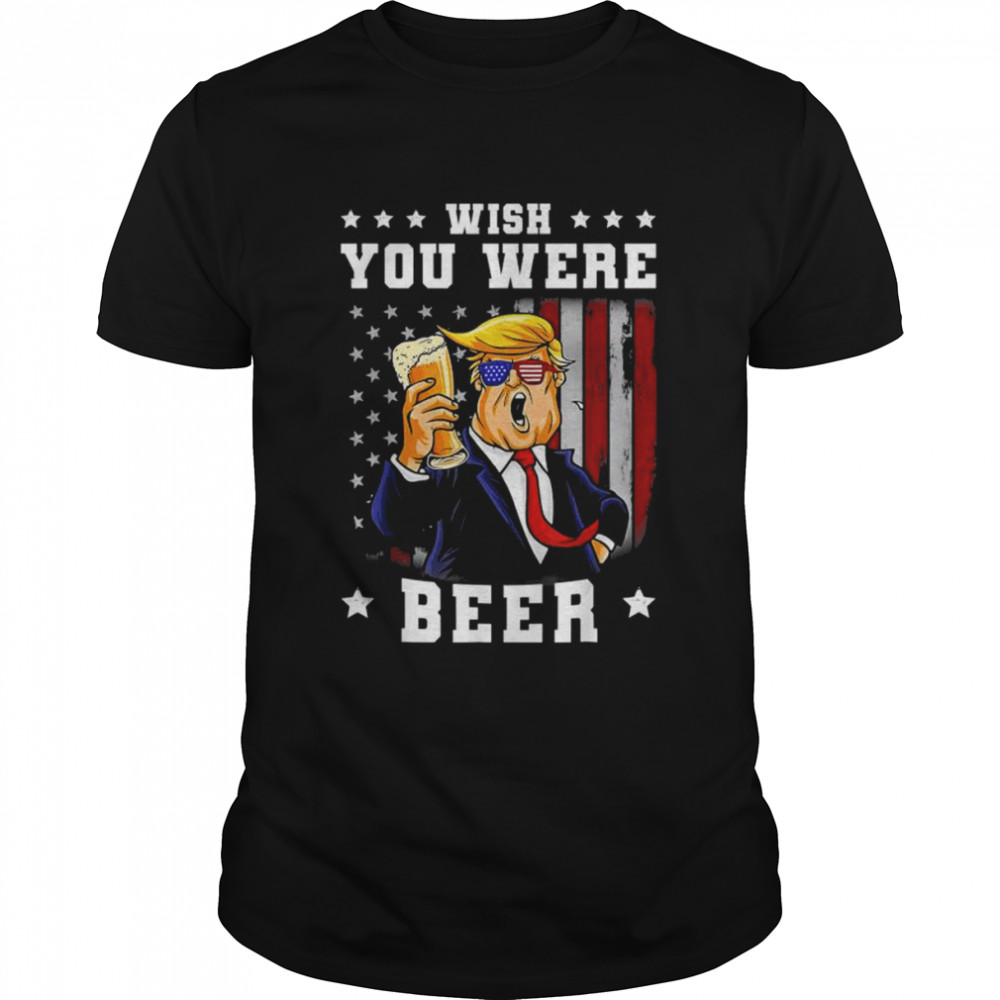 Make beer great us flag july again 4th Trump beer shirt Classic Men's T-shirt