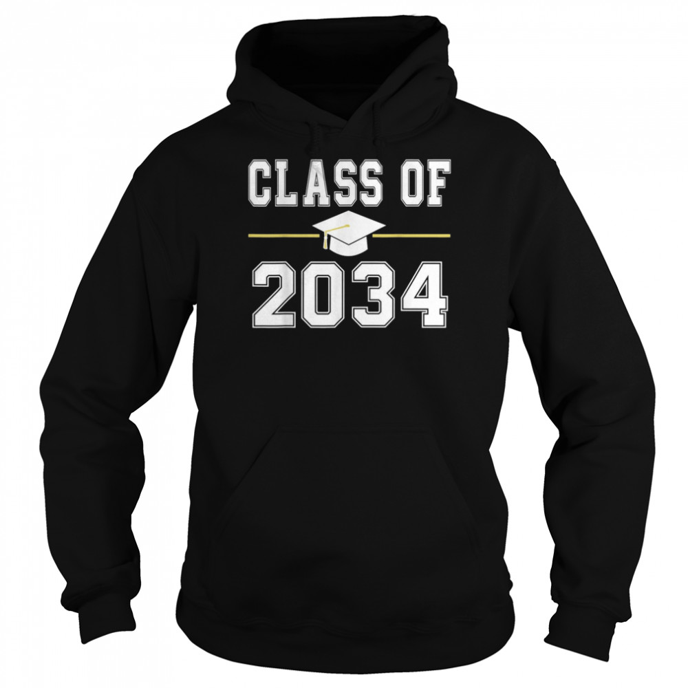 Class Of 2034 Grow With Me Graduation First Day of School  Unisex Hoodie