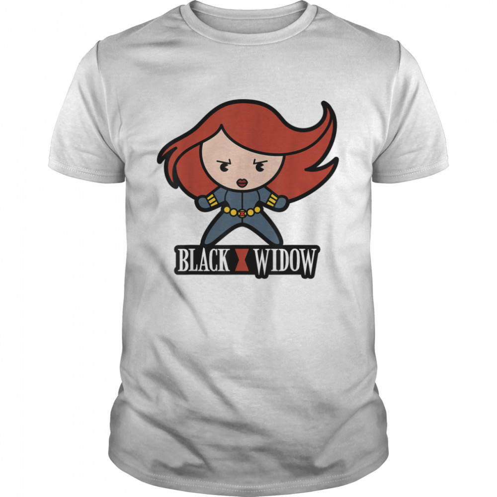 Marvel Black Widow Kawaii Logo Stance Graphic T- Classic Men's T-shirt