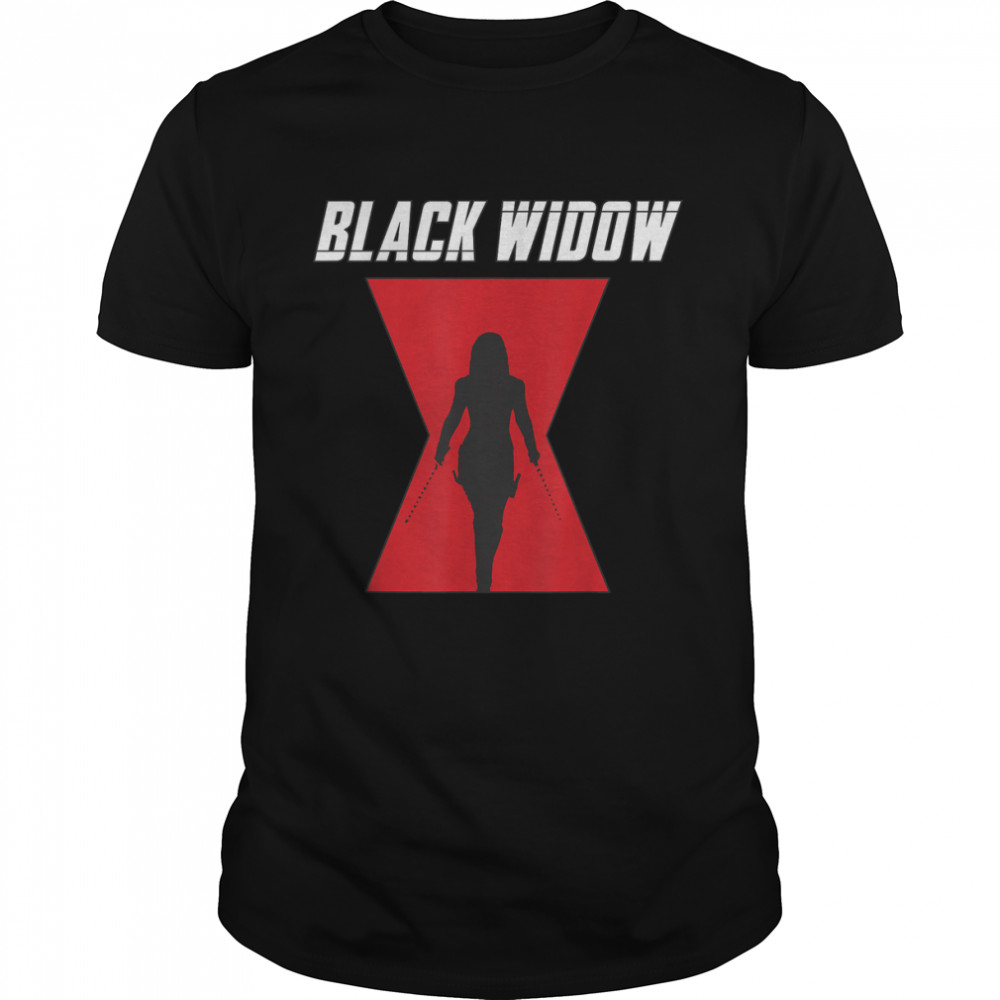 Marvel Black Widow Logo Silhouette T- Classic Men's T-shirt