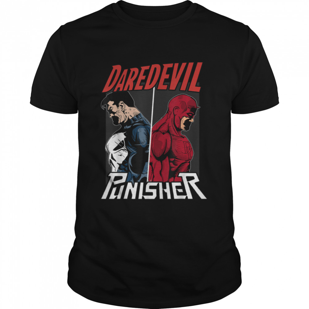 Marvel Daredevil The Punisher Only One Way Graphic T- Classic Men's T-shirt