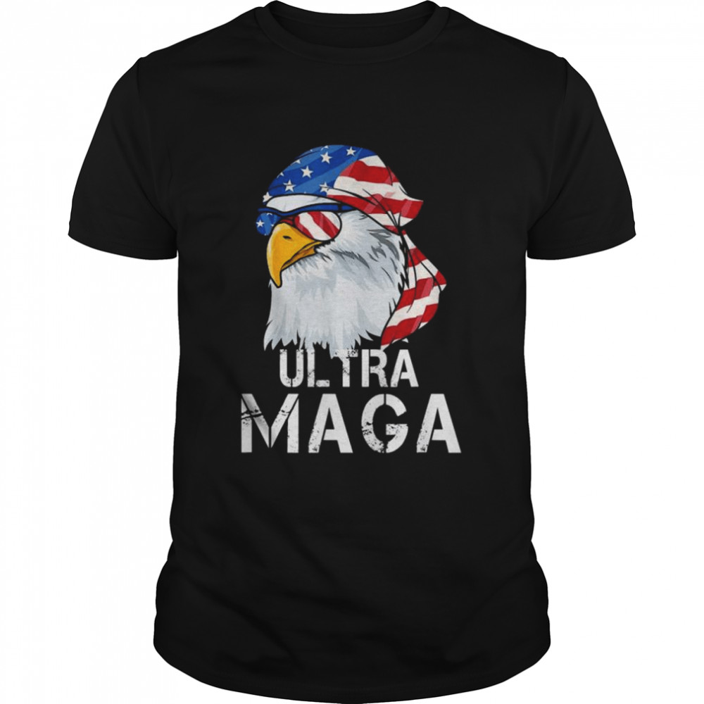 Ultra maga patriotic eagle 4th of july American flag usa shirt Classic Men's T-shirt