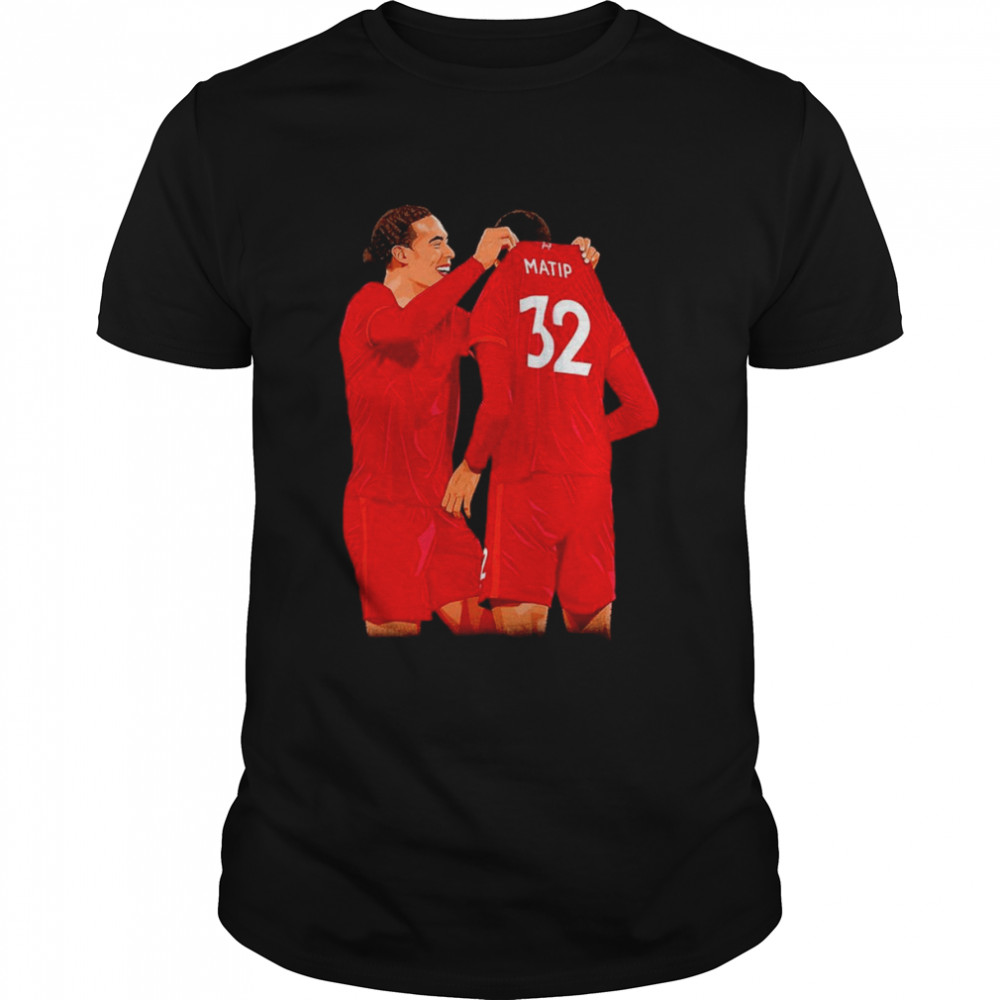 Liverpool Virgil van Dijk and Joel Matip shirt