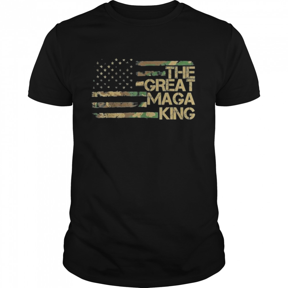 Ultra maga the great maga king pro Trump American flag shirt Classic Men's T-shirt