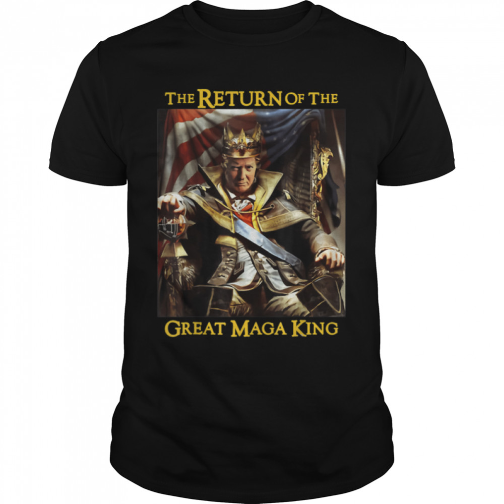 Anti Joe Biden Ultra Maga The Return Of The Great Maga King T-Shirt B0B1F51YV4