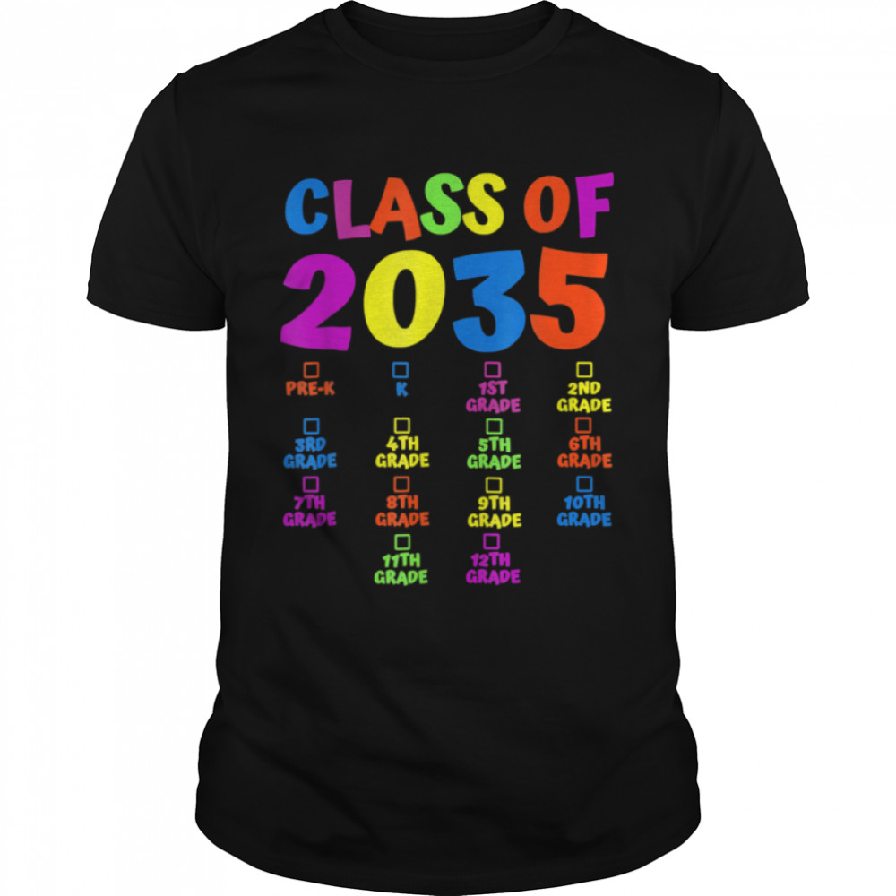 Grow With Me Graduation First Day Of School Class Of 2035 1 T- B0B1B9ZN7S Classic Men's T-shirt