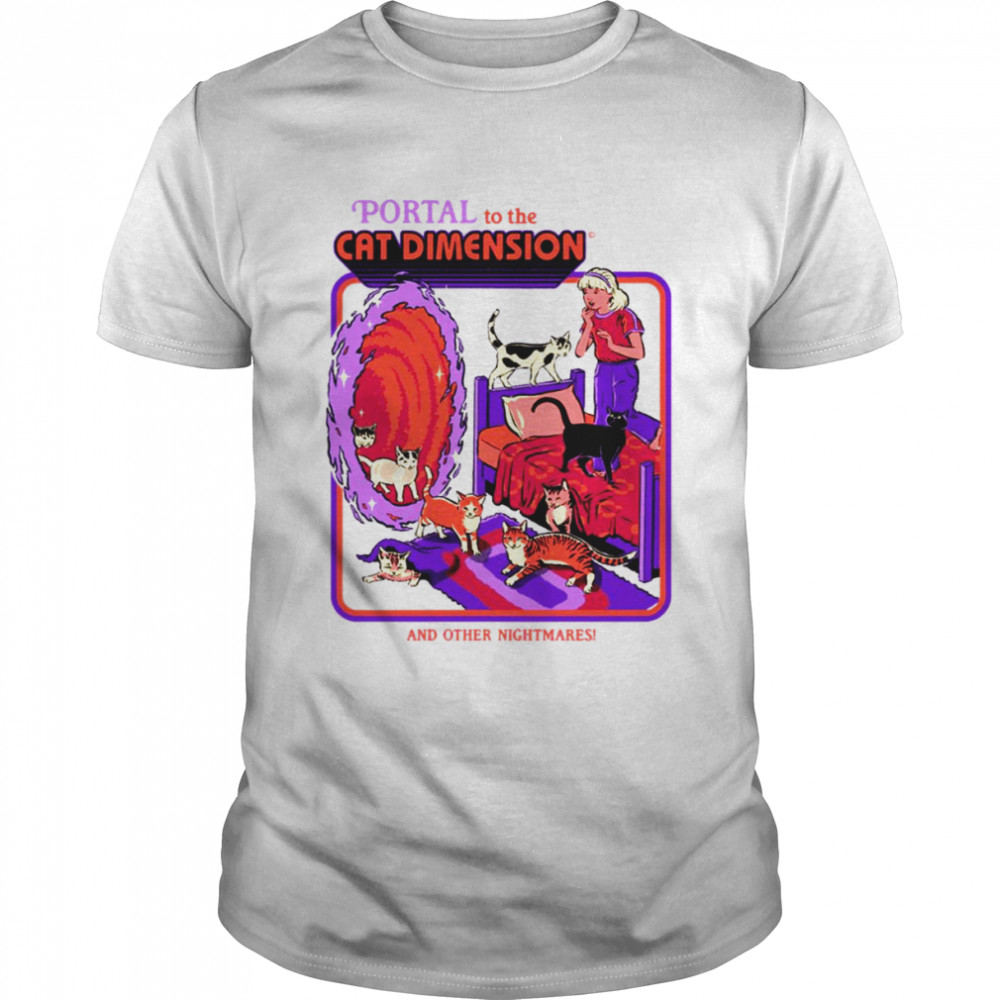 Portal To The Cat Dimension Funny Vintage Kids Art shirt Classic Men's T-shirt