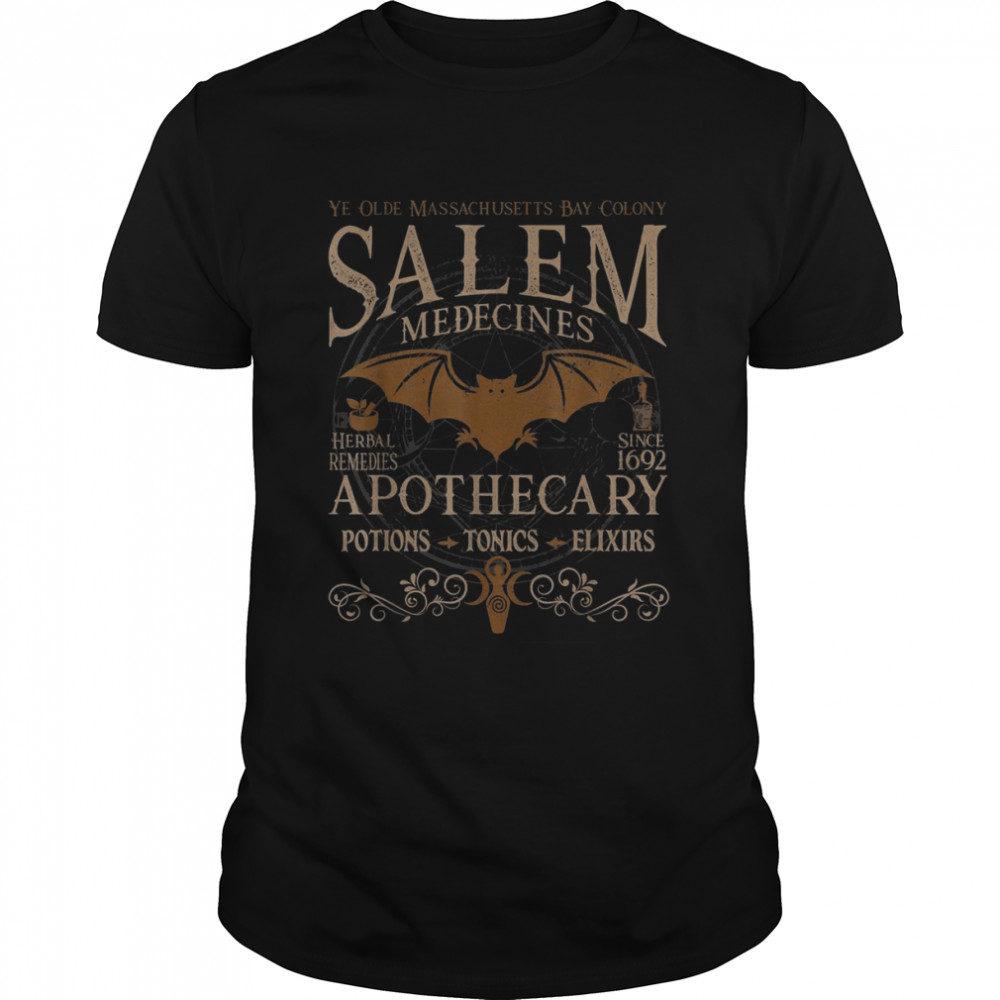 Salem Apothecary Herbalist Witch Wiccan Halloween Beige Shirt