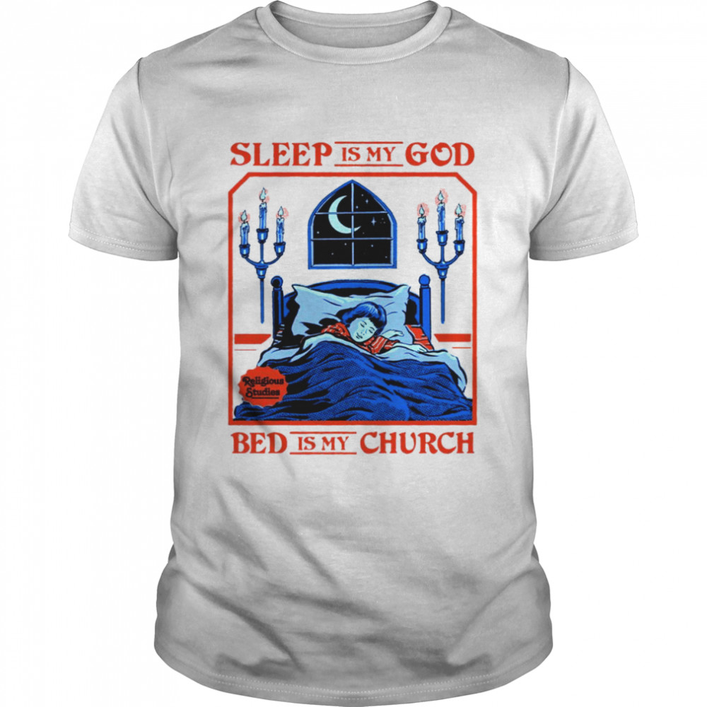 Sleep Is My God Bed Is My Church Funny Vintage Kids Art shirt