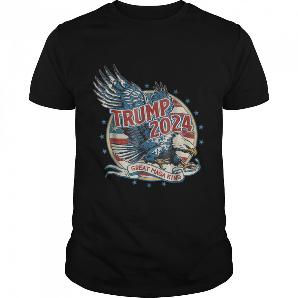 Trump 2024 The Great MAGA King Ultra MAGA Ultra Maga Eagle T-Shirt B0B1DZ1DJS