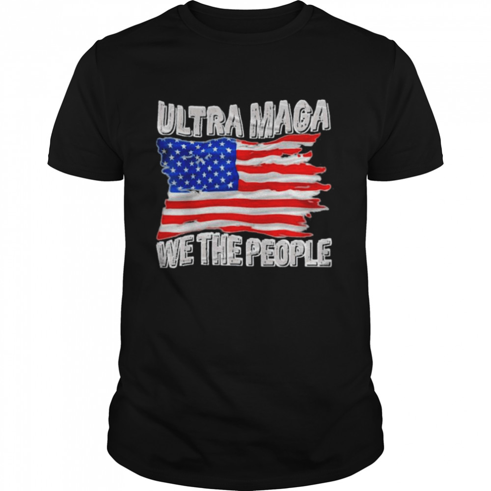 Ultra Maga Vintage American Flag Retro Patriotic T-Shirt