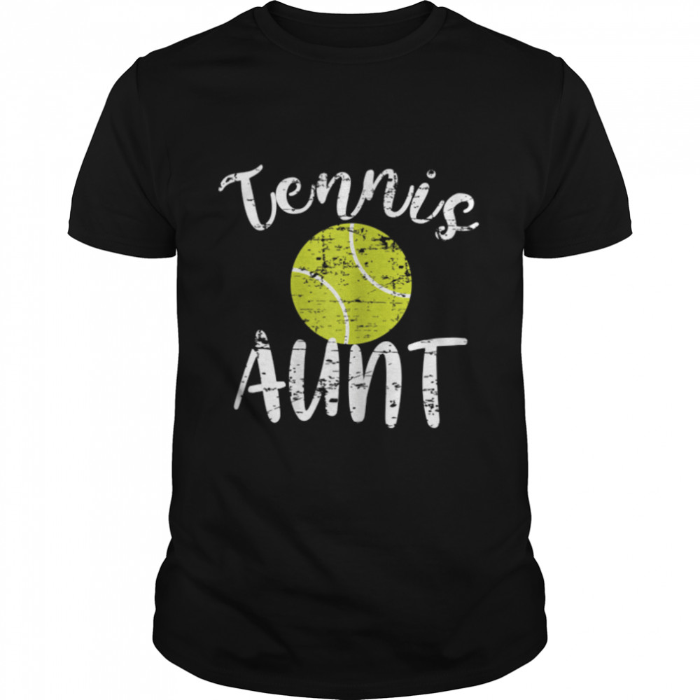 Womens Tennis Aunt Family Proud titi Tennis Player T-Shirt B0B1BCXGH3