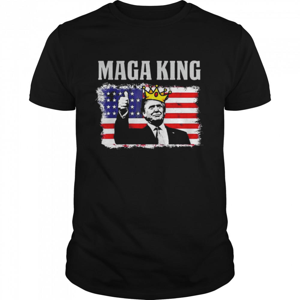Maga king anti biden us flag pro Trump shirt