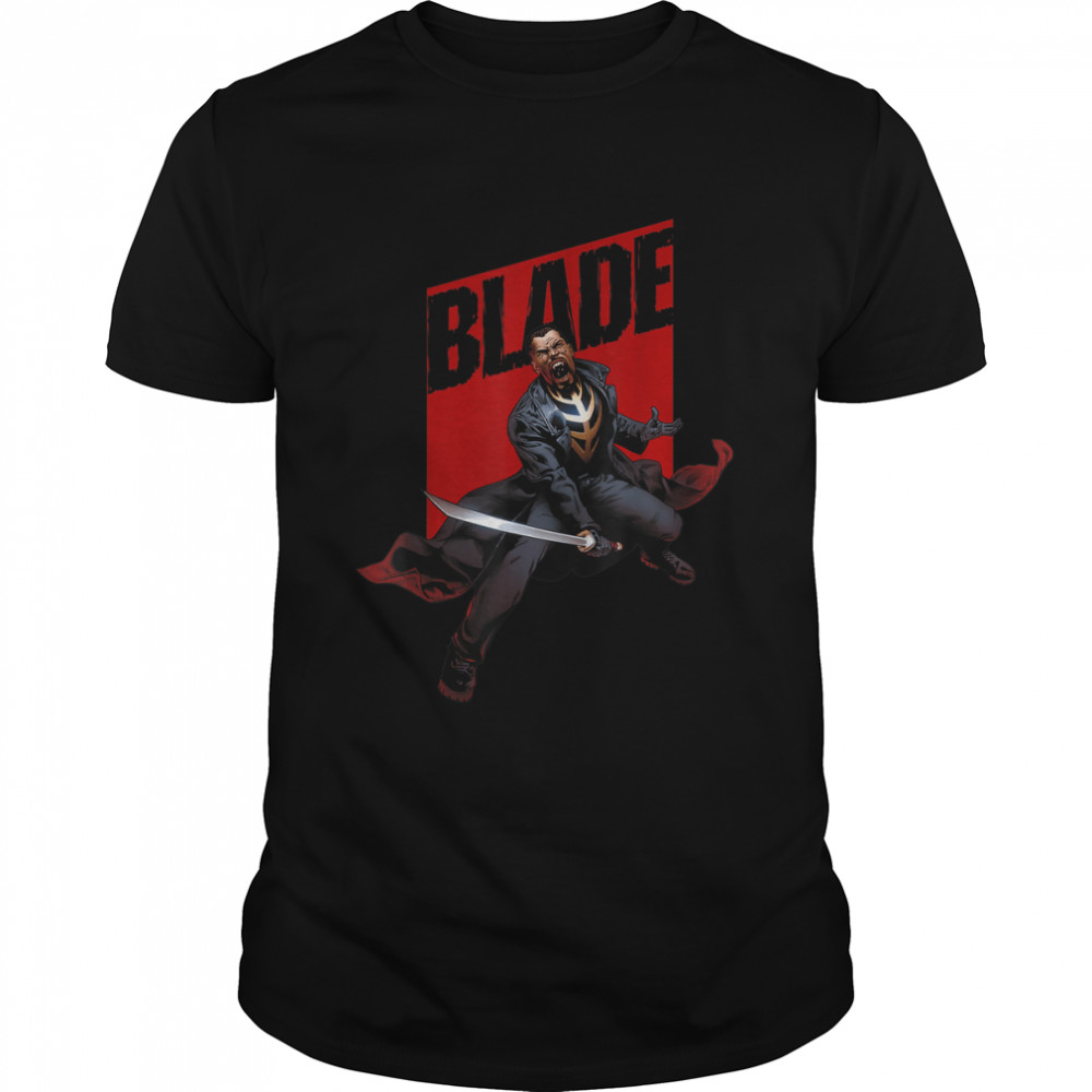 Marvel Blade The Vampire Hunter Intimidating Shout T-Shirt