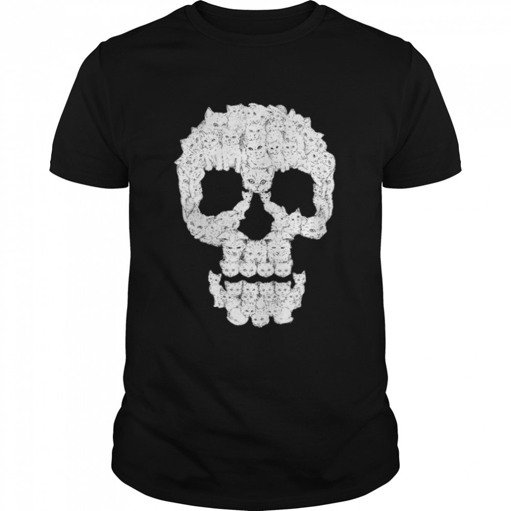 Skull face Cats shirt Classic Men's T-shirt