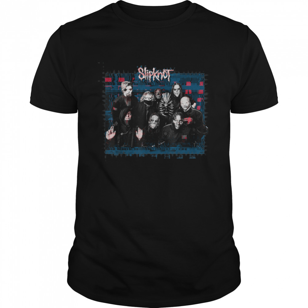 Slipknot Official We Are Not Your Kind Blue Glitch T- Classic Men's T-shirt
